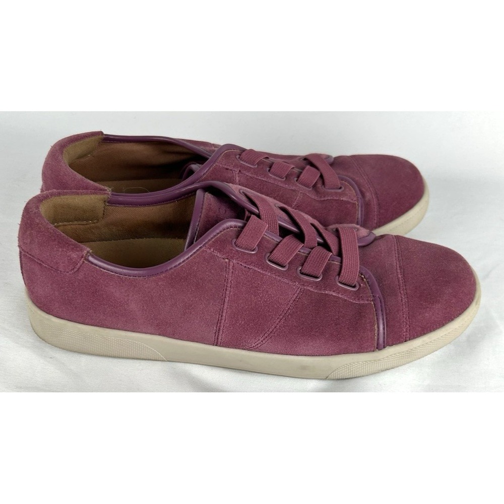 Vionic Berry Pink Jean Suede Slip On Sneakers Womens Sz 7.5 Comfort Walking
